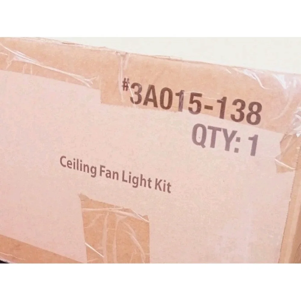 Three Bulb Chrome Ceiling Fan Light Fixture Kit With Open Caged Bulb  Cover  NIB
